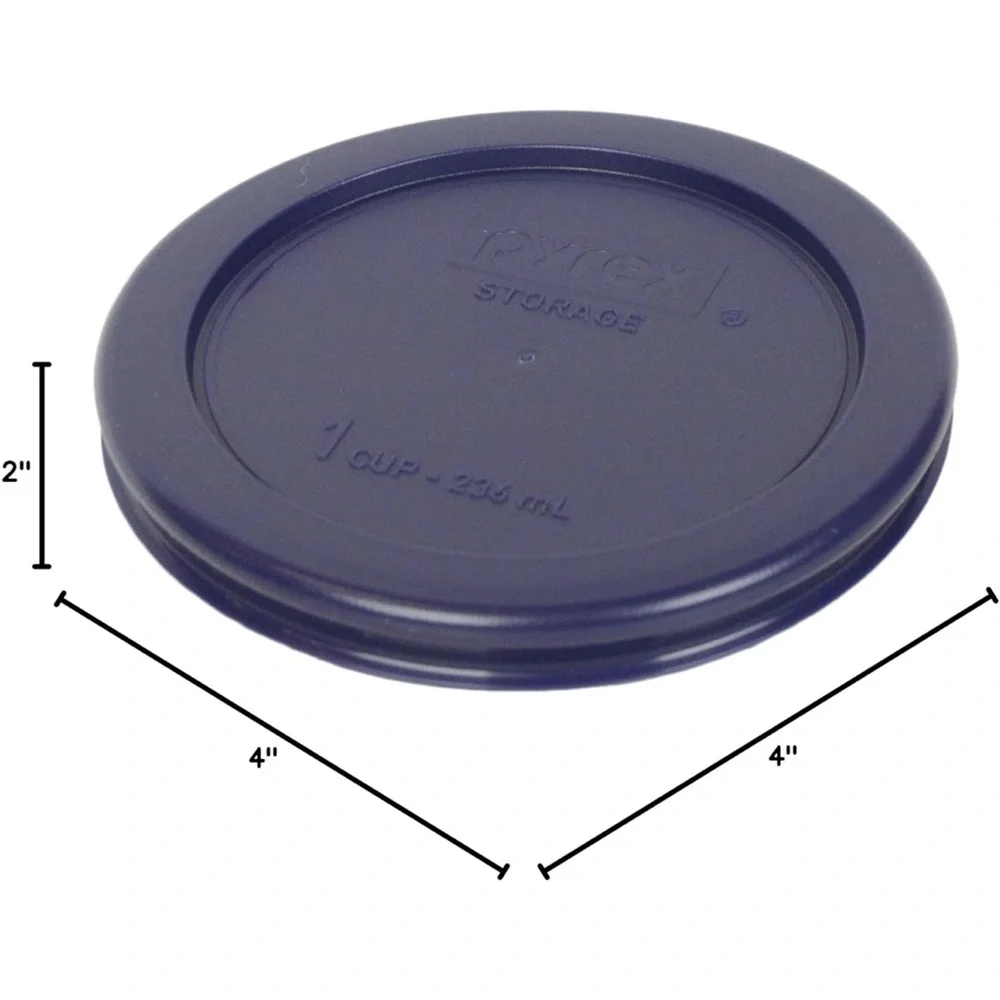 Replacement Lids for Pyrex 1-Cup Glass Food Storage Container Bowls, 4-Inch Lids - Picture 4 of 9